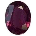 GIA Certified 4.26 Carat No Heat Oval Ruby For Sale