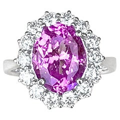 GIA Certified 4.28 Cts Pink Ceylon Sapphire (Natural, Unheated) 18K Gold Ring