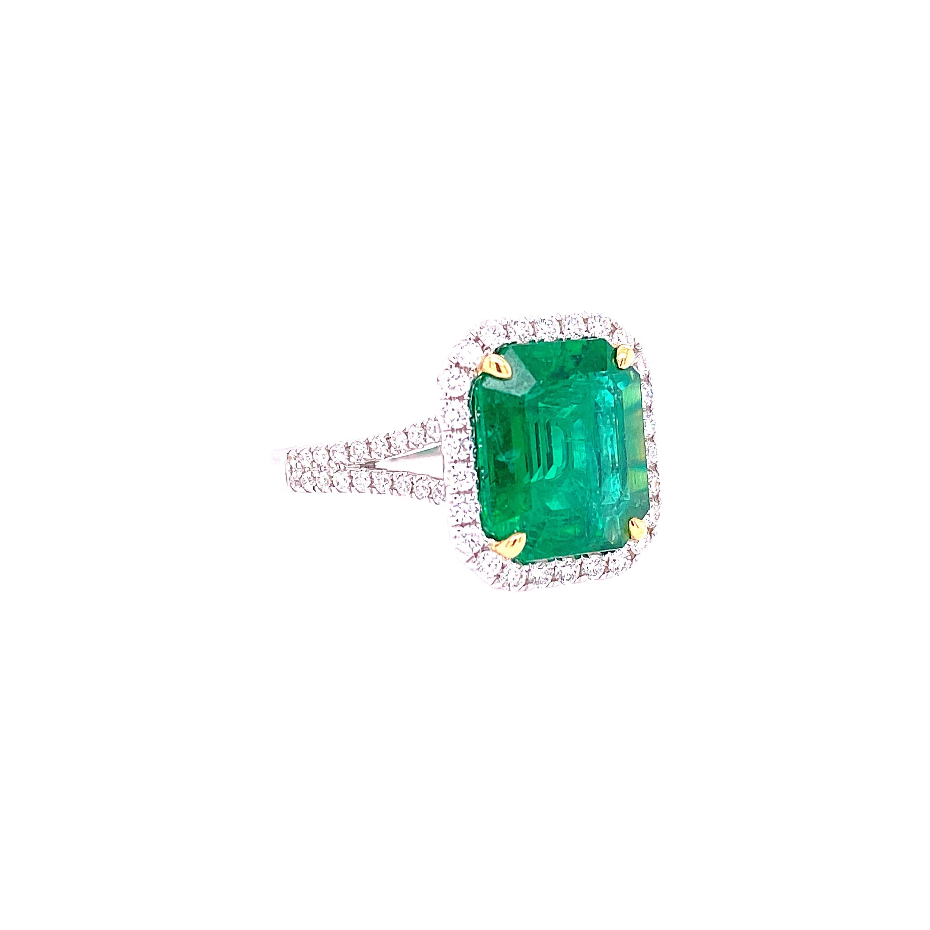 GIA Certified 4.30 Carat African Emerald and Diamond Ring at 1stDibs ...