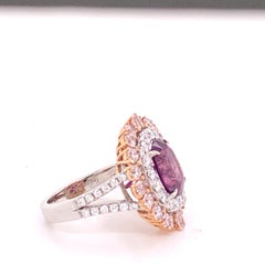 GIA Certified 4.30 Carat Kashmir Sapphire and Diamond Ring