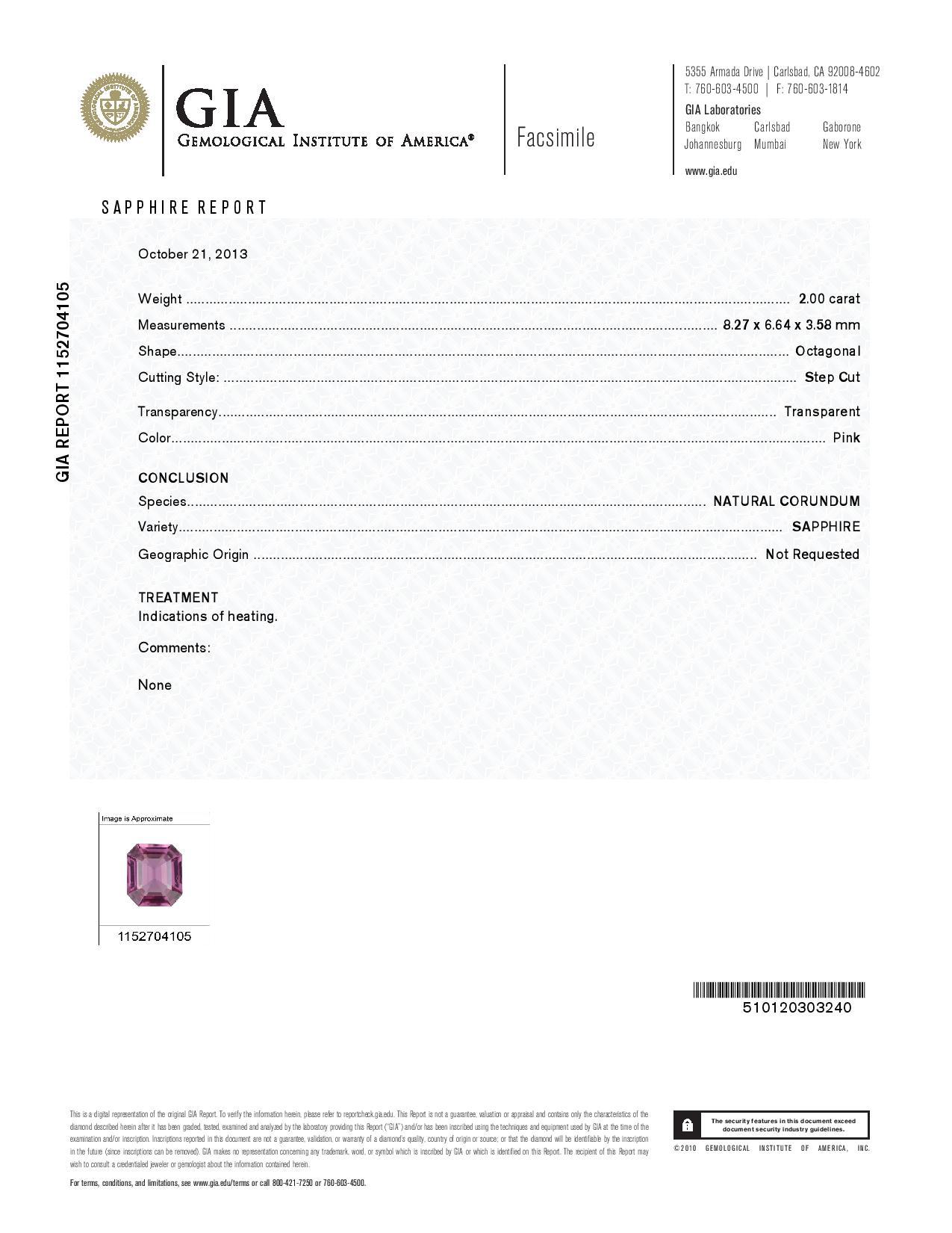 GIA Certified 4.30 Carat Pink Sapphire Diamond Platinum Dangle Drop Earrings For Sale 1