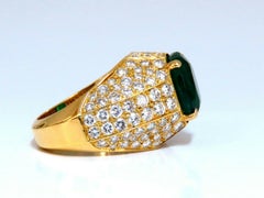 GIA Certified 4.30ct Natural Emerald Diamonds Ring 14kt*