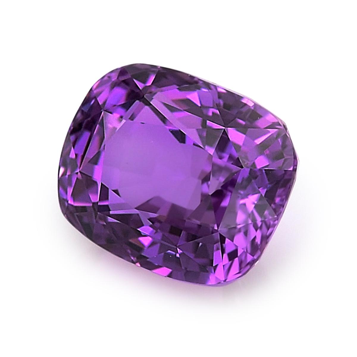 Natürlicher lila Saphir Edelstein 4,32 Karat mit GIA Bericht / JupiterGem (Gemischter Schliff) im Angebot
