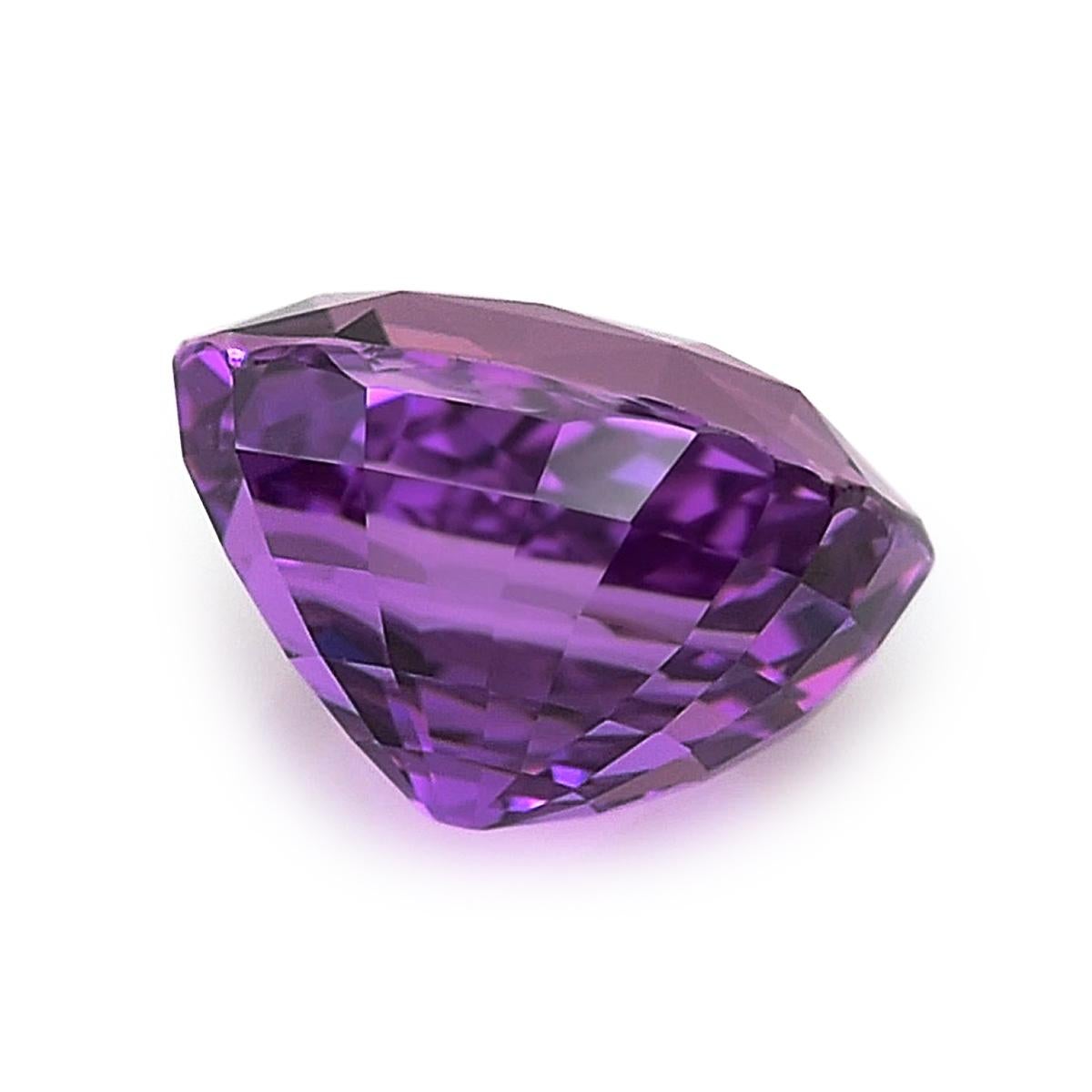 Natürlicher lila Saphir Edelstein 4,32 Karat mit GIA Bericht / JupiterGem im Zustand „Neu“ im Angebot in Los Angeles, CA