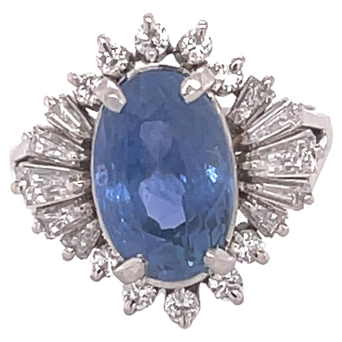 Gübelin Certified Royal Blue Burma No Heat Sapphire Diamond Ring For ...