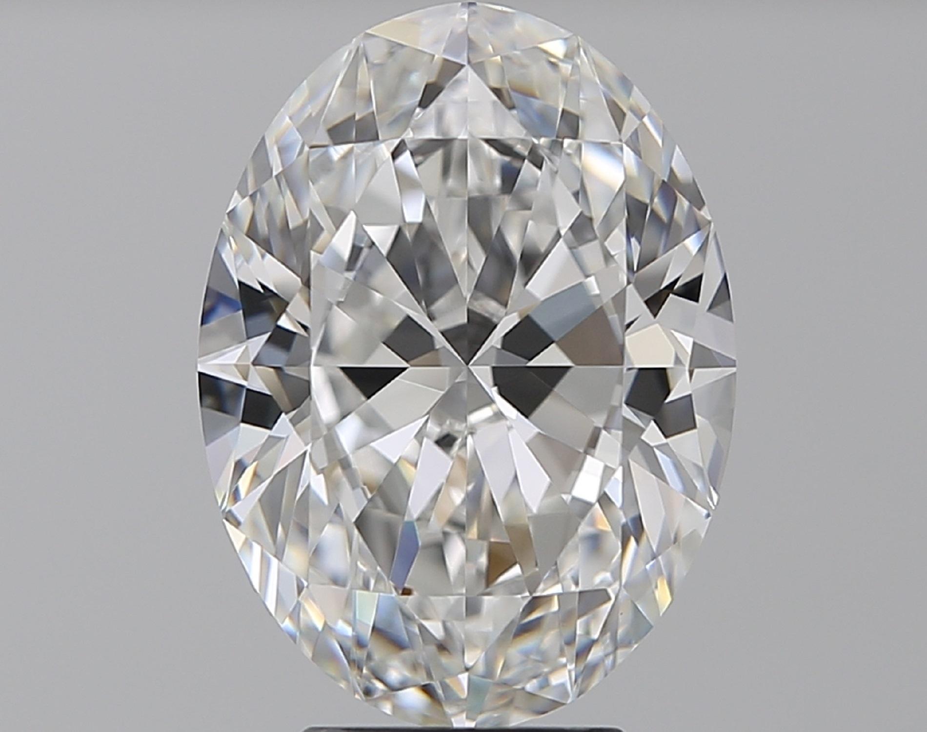 Taille ovale Bague à diamants ovales de 4.40 carats certifiés GIA en vente
