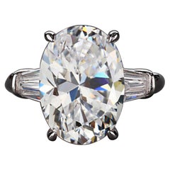 GIA Certified 4.40 Carat Oval Diamond Ring