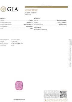 GIA zertifizierter 4,45 Karat Pink Saphir und Diamant Ring