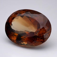 GIA Certified 44.88 Carat Oval Cut Brown Topaz