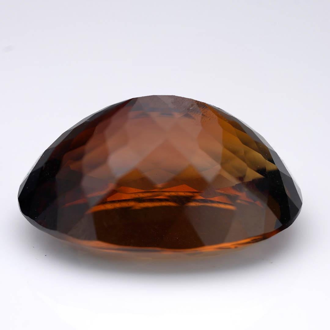 Taglio ovale GIA Certified 44.88 Carat Oval Cut Brown Topaz in vendita