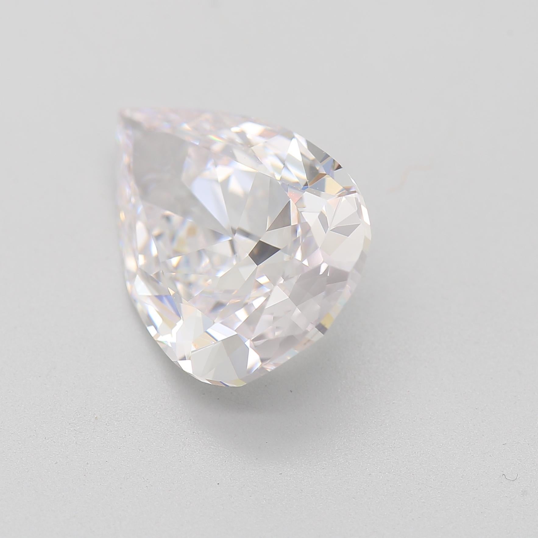 Pear Cut GIA Certified 4.49 Carat Faint Pink VVS1 Clarity Diamond For Sale