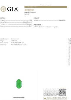 GIA Certified 4.49 Carat Jade & Diamond Ring