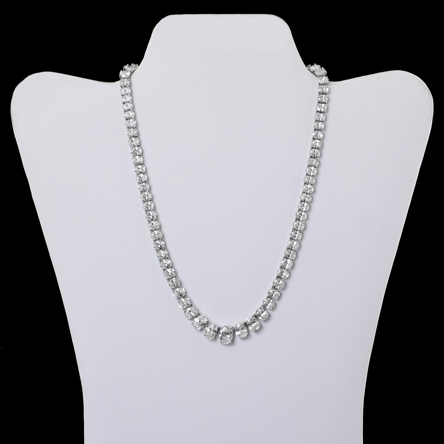 oval tennis necklace