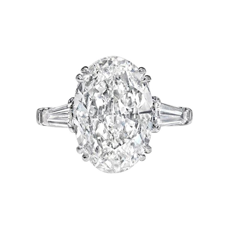 GIA Certified 4 Carat Excellent Cut Ring Triple Excellent Cut For Sale