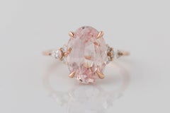 GIA Certified 4.50 Carat Oval Natural Pink Sapphire Diamond Engagement Ring