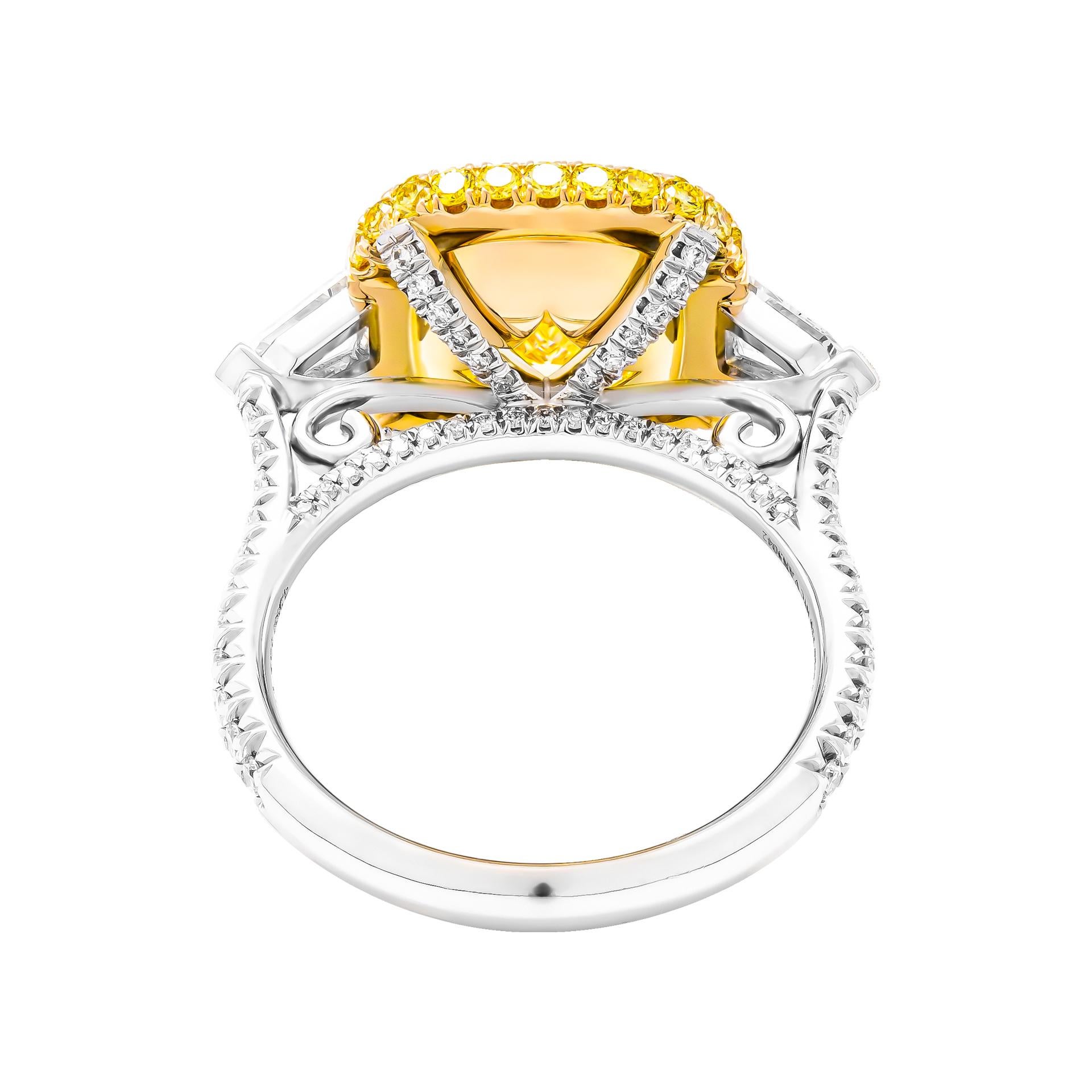 light yellow stone ring
