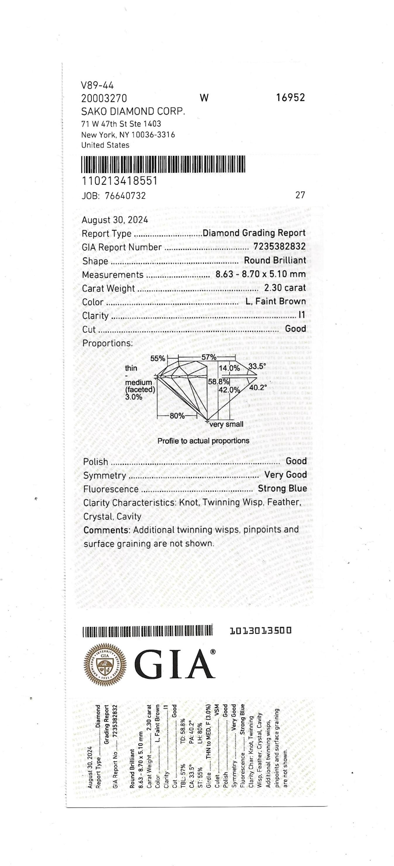 GIA Certified 4.51 Carat Total Round Diamond Solitaire 18 Karat Stud Earrings For Sale 3