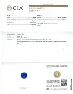 GIA Certified 4.53 Carat Blue Sapphire and Diamond Engagement Ring in Platinum