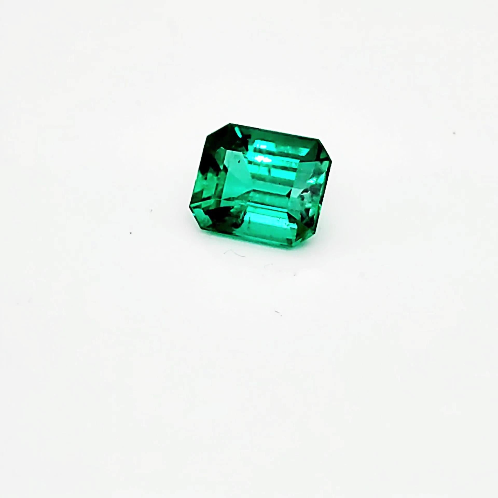 GIA Certified 4.53 Carat Emerald Cut Emerald Diamond Platinum Ring 1