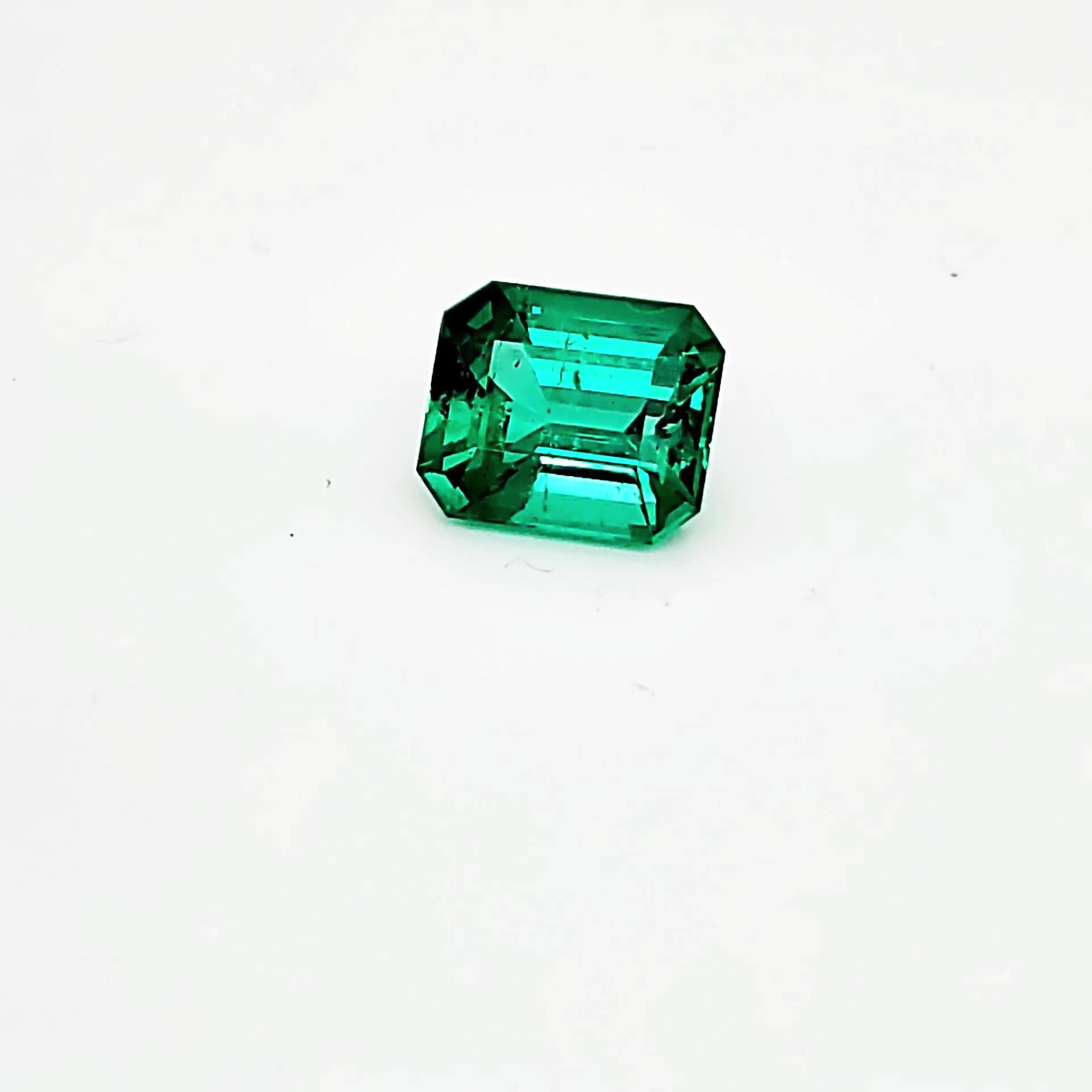 GIA Certified 4.53 Carat Emerald Cut Emerald Diamond Platinum Ring 2