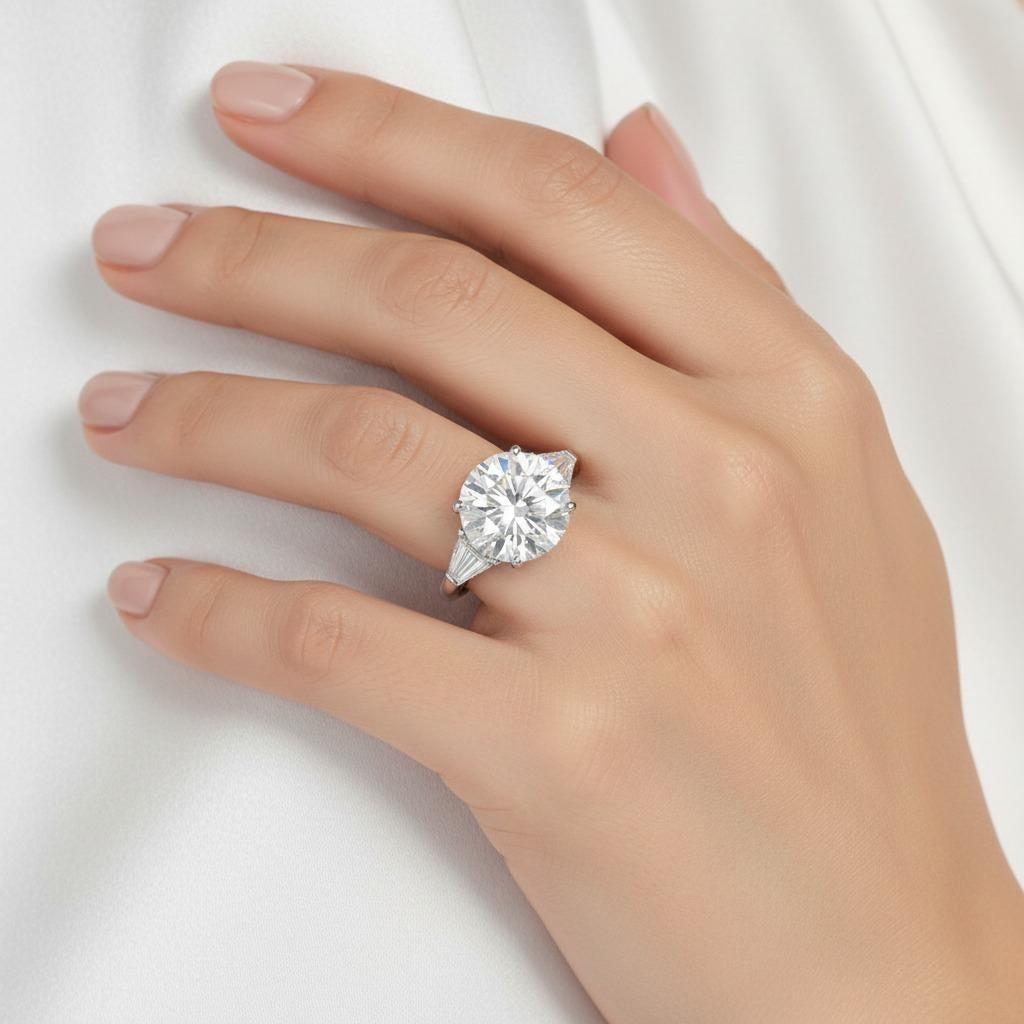 GIA zertifiziert 4,55 Karat D Farbe lupenreinen Diamantring (Zeitgenössisch) im Angebot