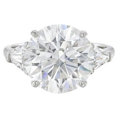 GIA zertifiziert 4,55 Karat D Farbe lupenreinen Diamantring