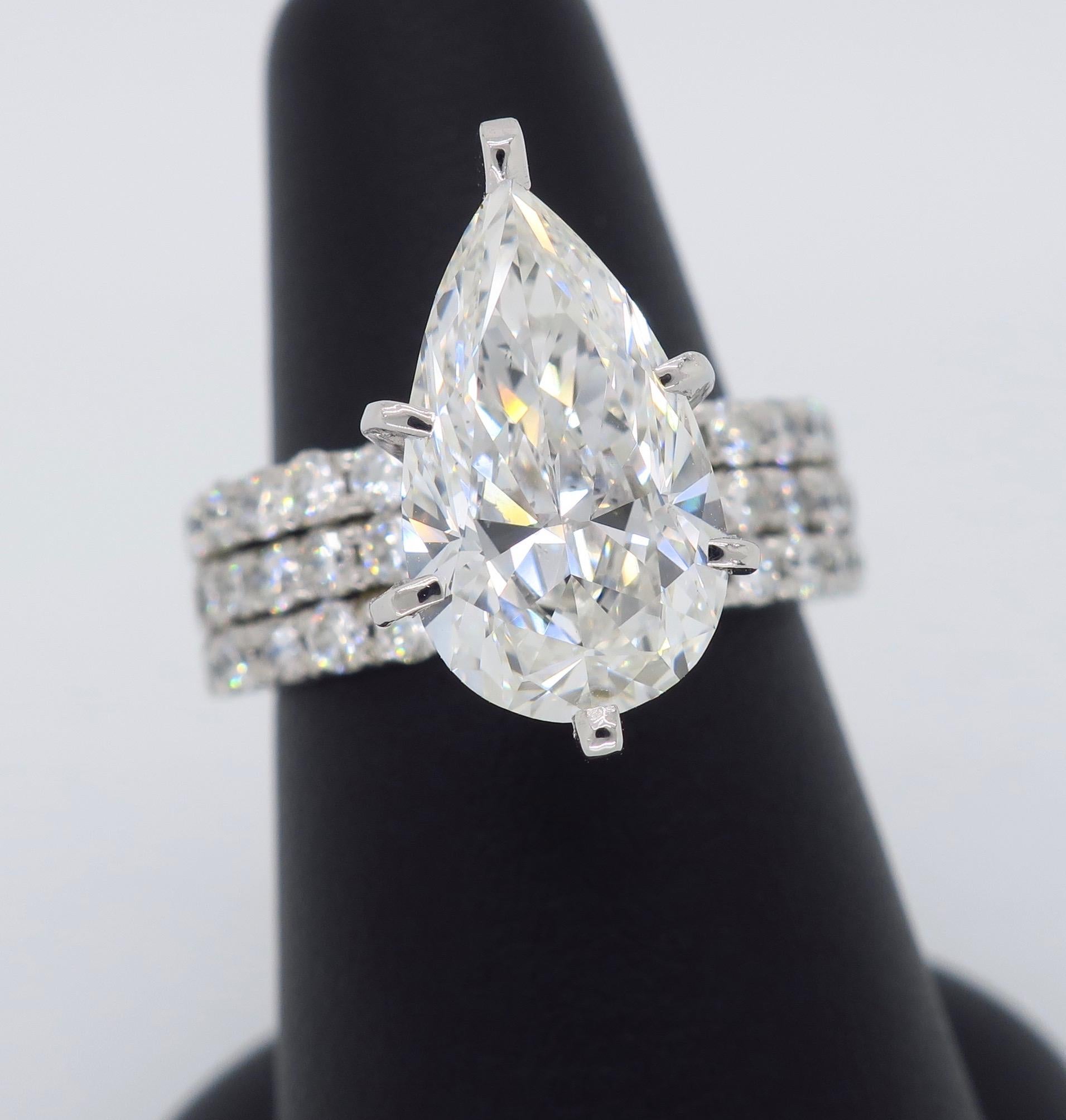 GIA Certified 4.55 Carat Diamond Engagement Ring 4
