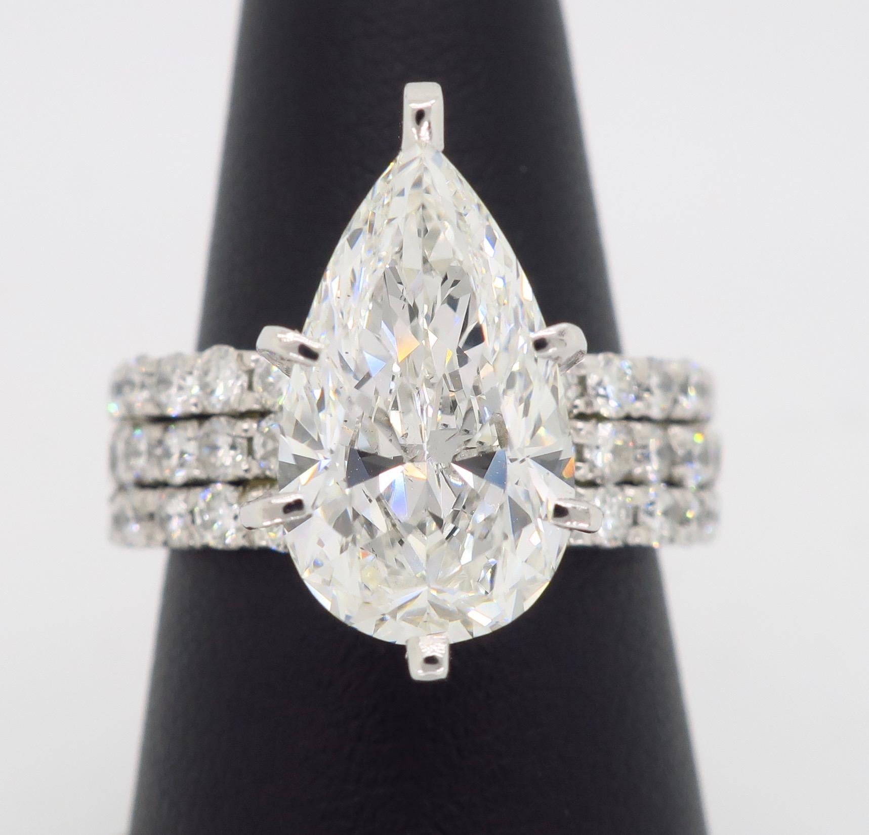 GIA Certified 4.55 Carat Diamond Engagement Ring 7