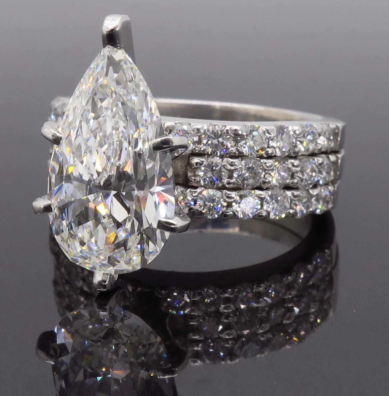 Anello di fidanzamento con diamante certificato GIA da 4.55 carati In condizioni ottime a Webster, NY