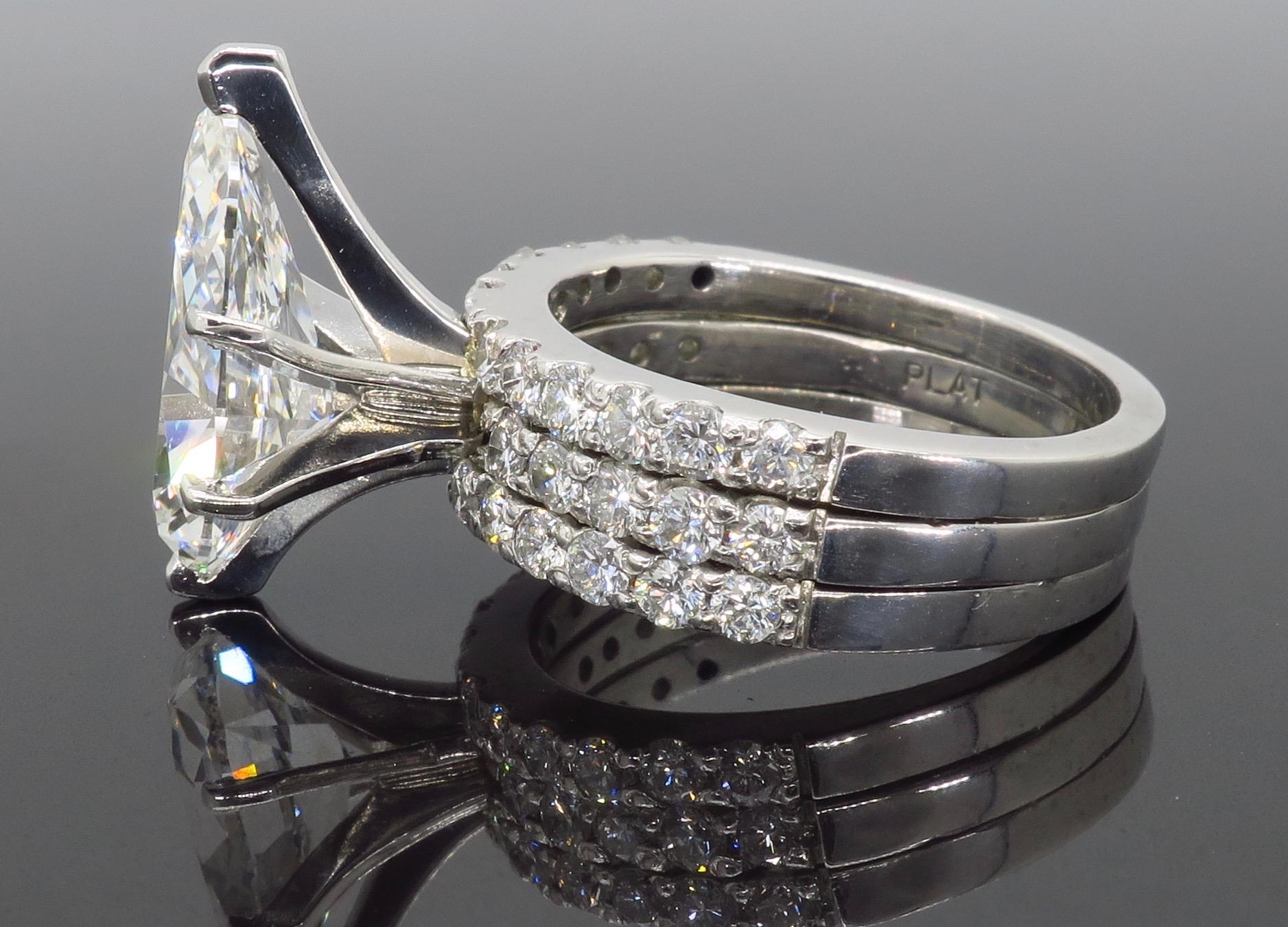 Donna Anello di fidanzamento con diamante certificato GIA da 4.55 carati