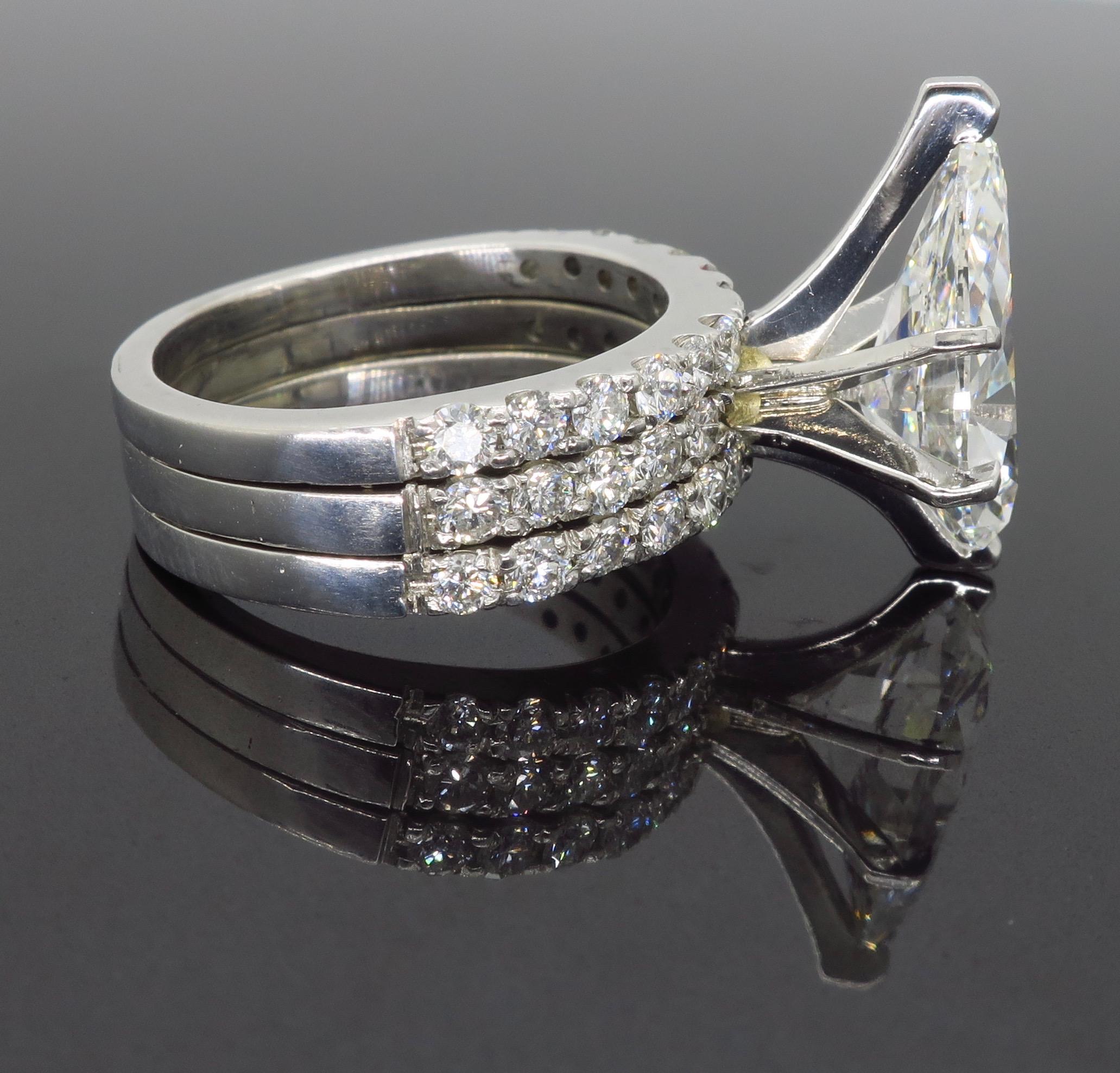 Anello di fidanzamento con diamante certificato GIA da 4.55 carati 2