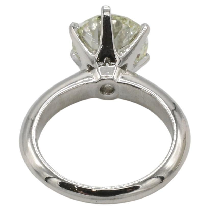 GIA-zertifizierter 4,58-Karat-Naturdiamanten-Solitär-Verlobungsring im alten europäischen Schliff 
GIA-Berichtsnummer: 5231727154
Diamant: 4,58 Karat alter europäischer Schliff S-T SI2 Naturdiamant
Metall: Platin
Gewicht: 10.61 Gramm
Größe: 6.75