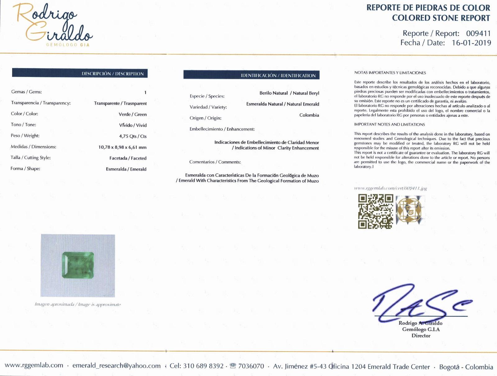 GIA-zertifizierter 4,59 Karat grüner Smaragd-Diamantring COLOMBIAN ORIGIN für Damen oder Herren im Angebot