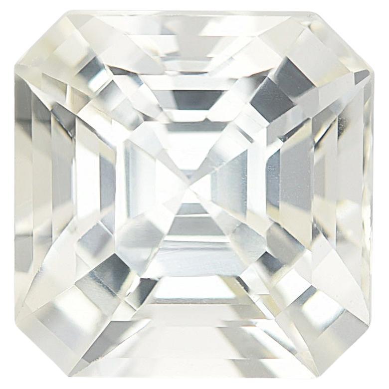 GIA Certified 4.60 Carats Unheated White Sapphire For Sale