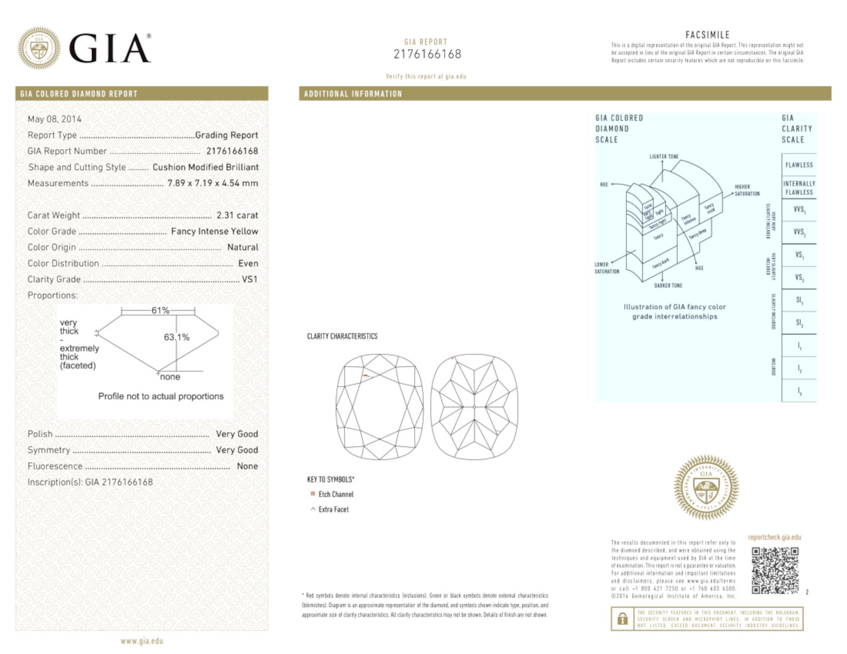 GIA-zertifizierte 4,62 intensiv gelbe Fancy-Diamant-Ohrstecker (Ovalschliff) im Angebot