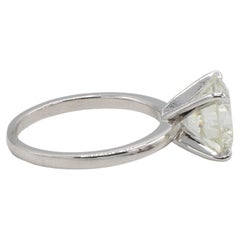 GIA Certified 4.63 Carat M I1 Round Brilliant Natural Diamond Engagement Ring