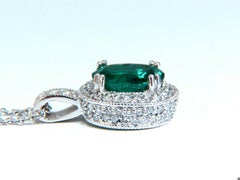 GIA Certified 4.63ct Natural Emerald Diamonds Necklace 14kt gold 11253*