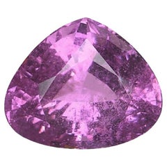 GIA Certified 4.64 Carat No Heat Pink Pear Shape Sapphire