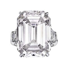 Exceptional GIA Certified 5 Carat Emerald Cut Diamond Ring