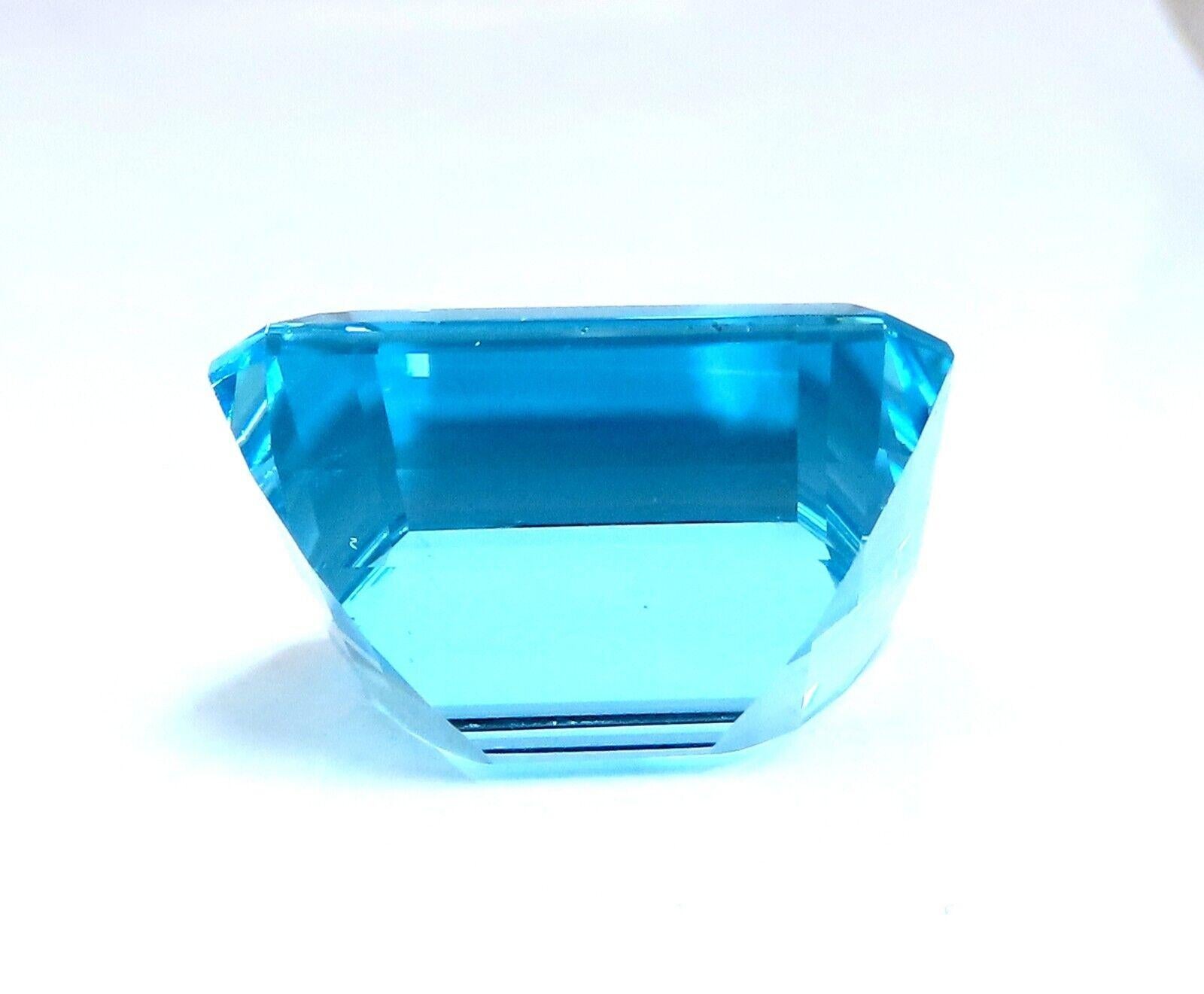 GIA-zertifizierter 46,87 Karat natürlicher blauer Aquamarin im Smaragdschliff Wunderschön für Damen oder Herren im Angebot