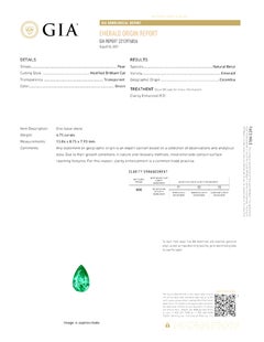 GIA Certified 4.75 Carat Colombian Emerald and Diamond Ring in 18K White Gold