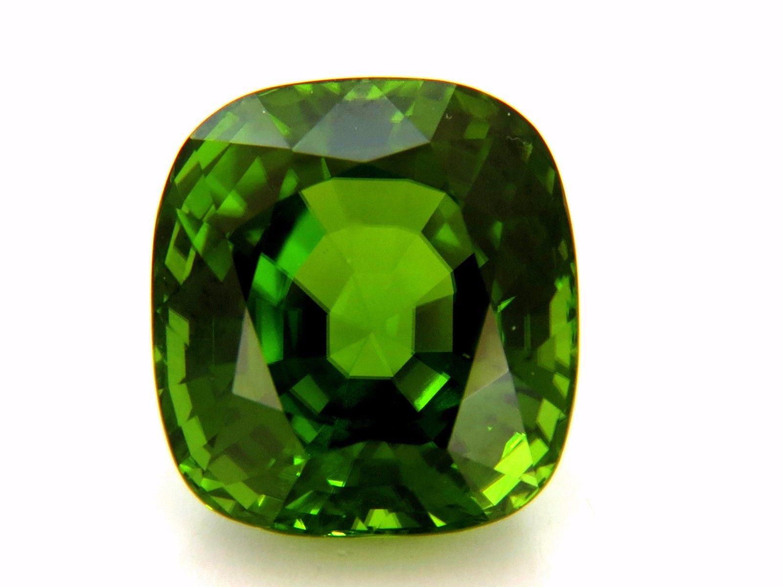 GIA Certified 48.09 Carat Natural Vivid Green Peridot Cushion VVS In New Condition In New York, NY