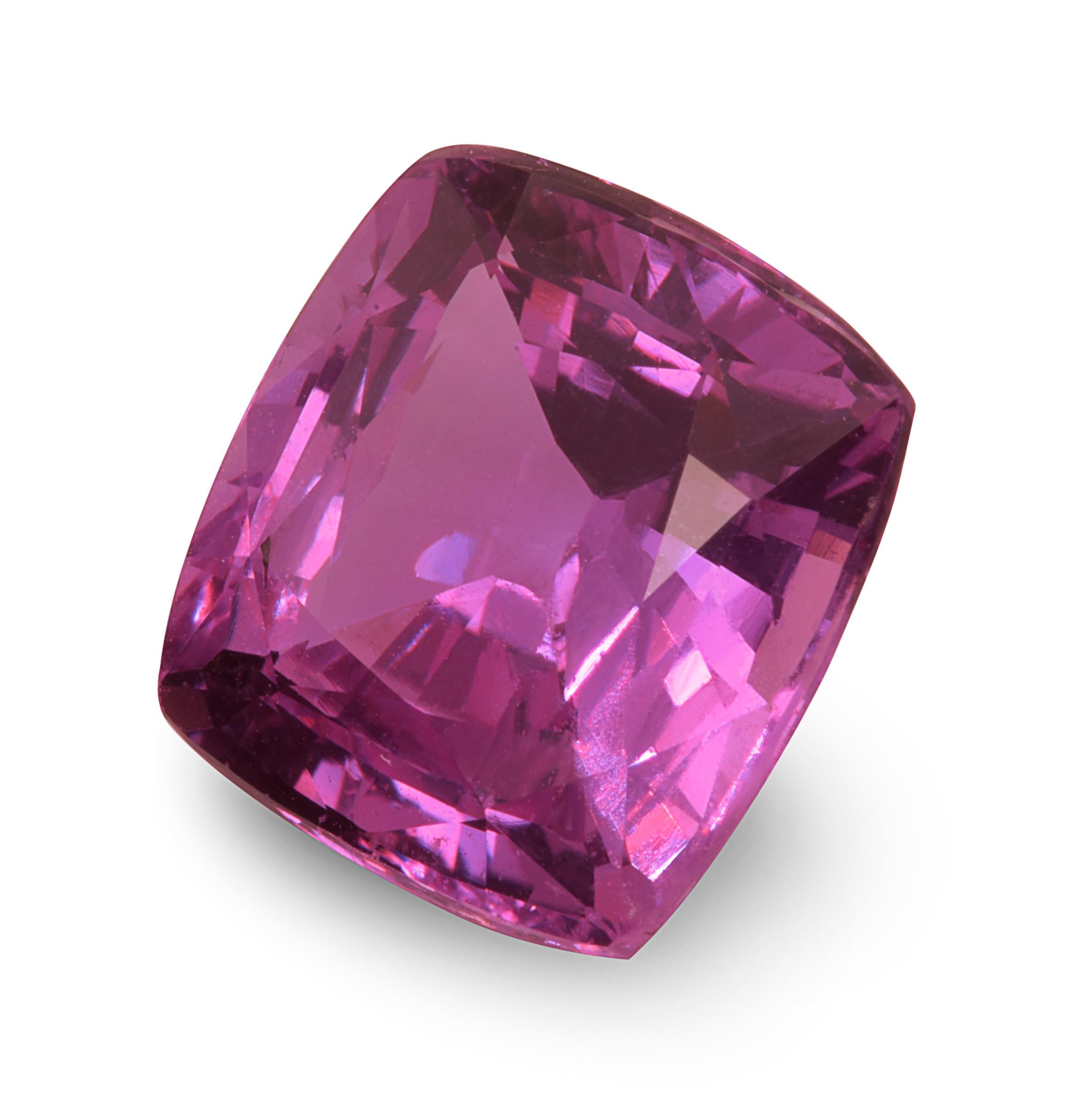 Mixed Cut GIA Certified 4.83 Carats Heated Pink Sapphire  For Sale