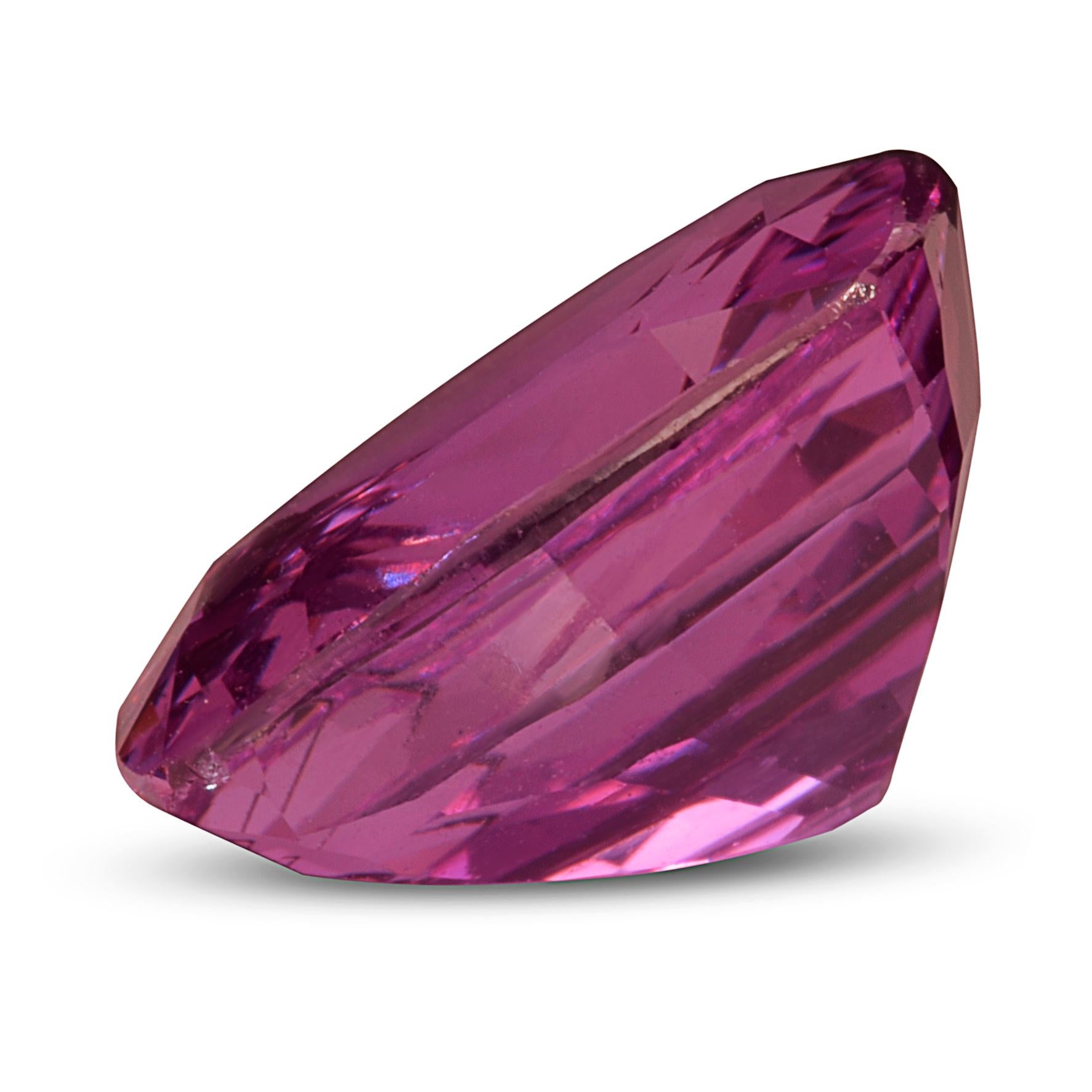 Mixed Cut GIA Certified 4.83 Carats Heated Pink Sapphire  For Sale