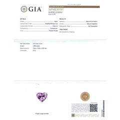 Natürlicher unerhitzter rosafarbener lila Saphir Edelstein 4,88 Karat mit GIA Bericht