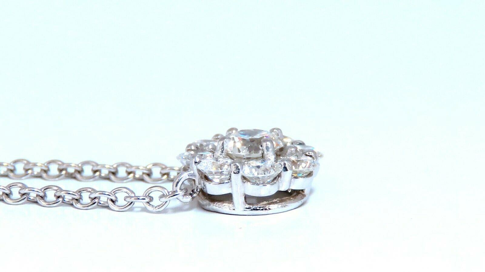 GIA zertifiziert 0,48 Karat & 1,14 Karat Diamanten Cluster Halskette 14kt Schneeflocke im Zustand „Neu“ im Angebot in New York, NY
