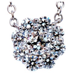 Collana con diamanti certificati GIA da 0,48 ct e 1,14 ct, modello "Cluster", 14kt Snowflake*