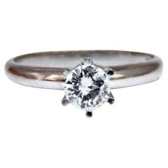 GIA Certified .49 Carat Natural Round Diamond Solitaire Ring E/I2*