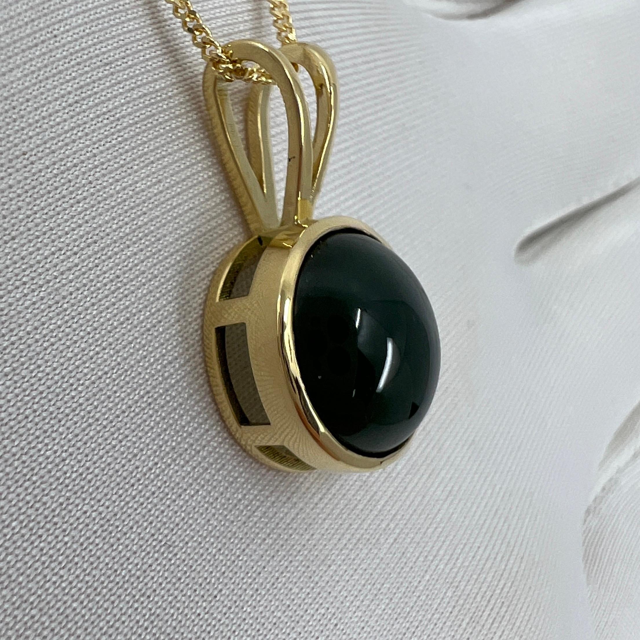 Women's or Men's GIA Certified 4.94ct Untreated Jadeite A Grade 18k Yellow Gold Round Pendant For Sale