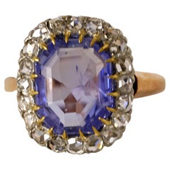 GIA Certified 4.94cts Natural Blue Sapphire Ring